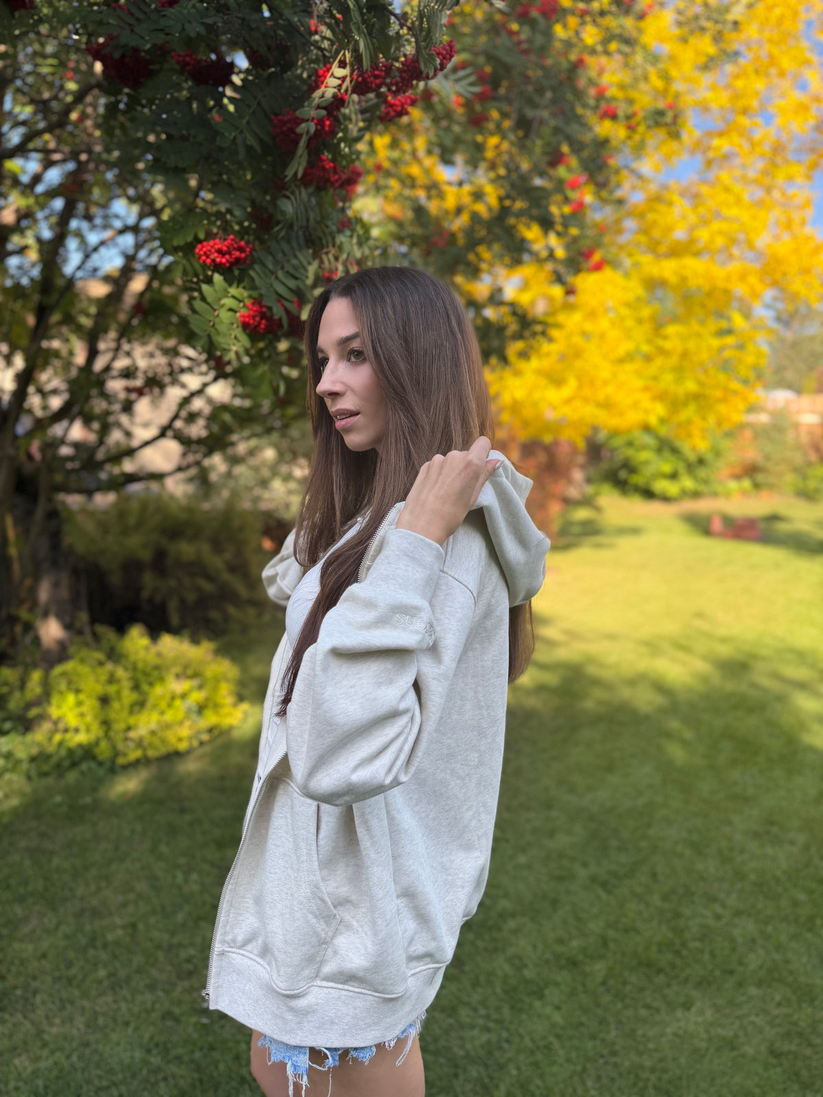 Oversized Full Zip Hoodie | 100% Cotton French Terry