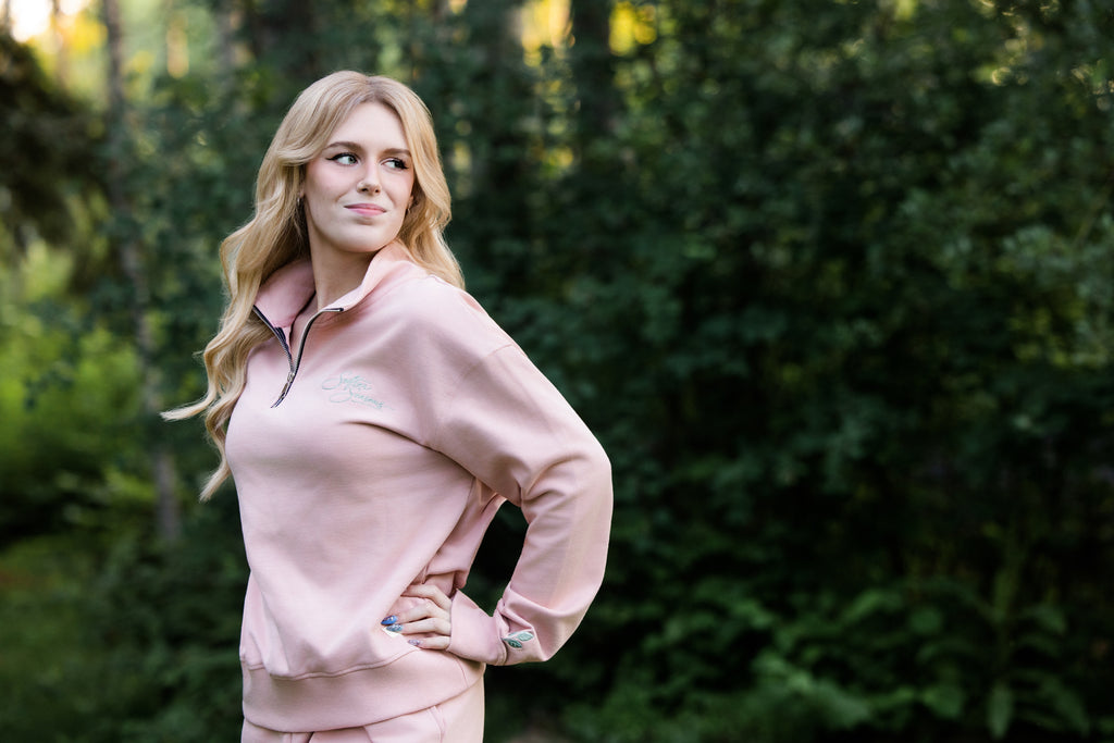 The Softer Seasons Summer Quarter Zip Sweater