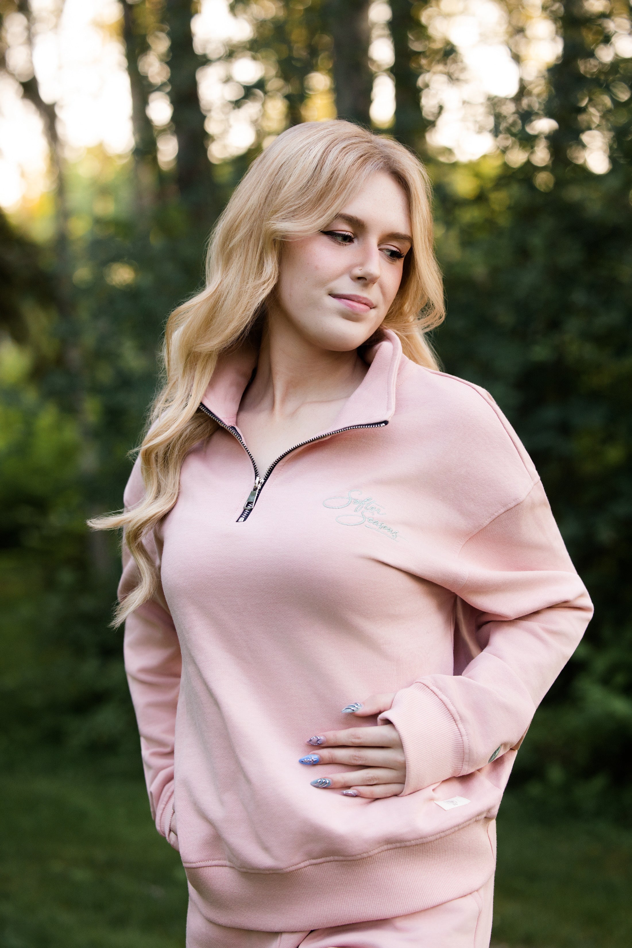 The Softer Seasons Summer Quarter Zip Sweater