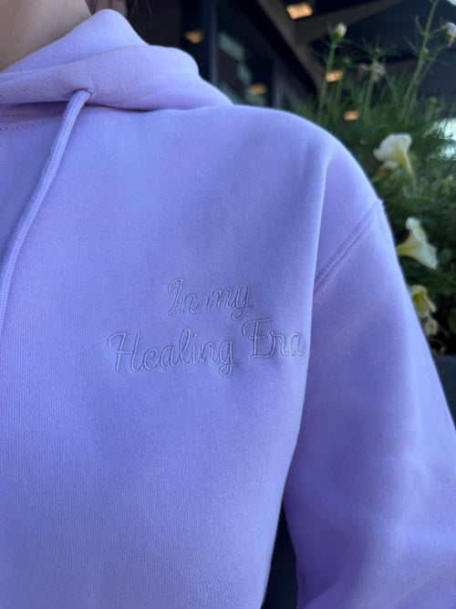 In My Healing Era Hoodie | Soft Lilac + Emerald