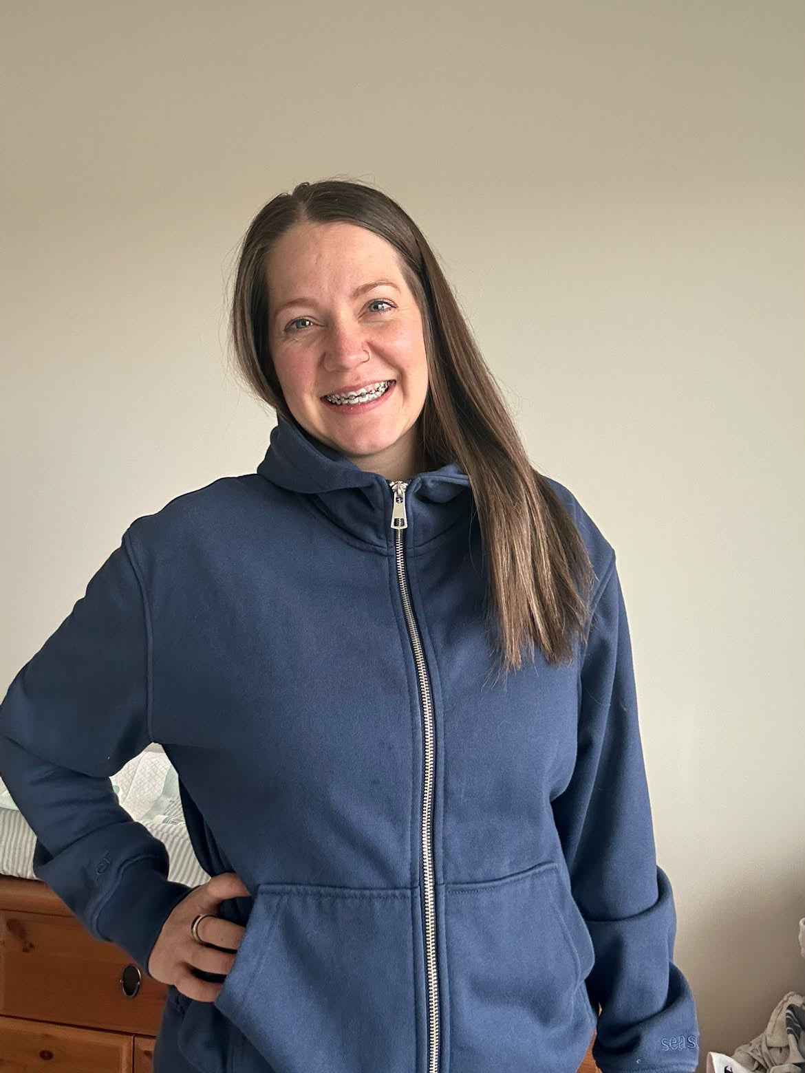 Oversized Full Zip Hoodie | 100% Cotton French Terry